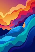 abstract background with waves vector