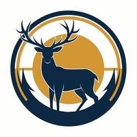 deer illustration logo vector