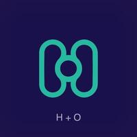reative H with letter O combination sign logo. Uniquely designed color transitions. My letters combination logo template vector