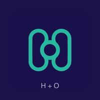 reative H with letter O combination sign logo. Uniquely designed color transitions. My letters combination logo template vector