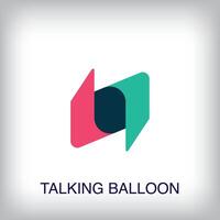 Creative speech bubble sign logo. Uniquely designed color transitions. conversation logo template vector