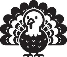Thanksgiving cartoon turkey illustration. vector