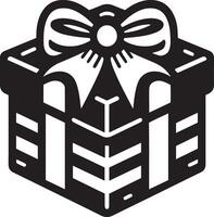 Gift box icon illustration. Merry Christmas and Happy New Year gift box. vector