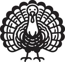 Thanksgiving Turkey bird illustration. vector