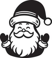 contento Papa Noel claus sonriente ilustración. Papa Noel claus para alegre Navidad y contento nuevo año diseño. vector