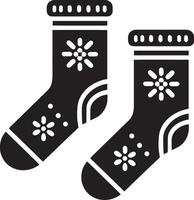 alegre Navidad calcetines icono ilustración. vector