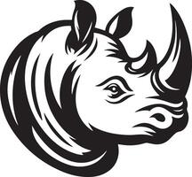 rinoceronte cabeza ilustración. rinoceronte cara silueta diseño. vector