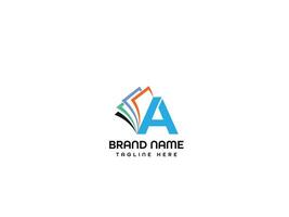 a book letter logo design vector