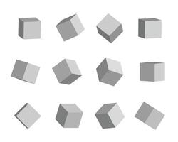 Set of cubes illustration vector