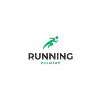 Running man logo design template illustration idea vector