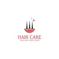 Hair care logo design template illustration idea vector