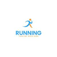 corriendo hombre logo diseño modelo ilustración idea vector