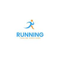 Running man logo design template illustration idea vector