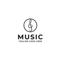 música ritmo Nota logo diseño modelo ilustración vector