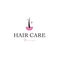 Hair care logo design template illustration idea vector