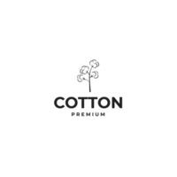 Cotton flower logo design template illustration idea vector