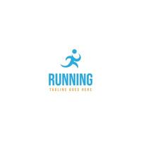 Running man logo design template illustration idea vector