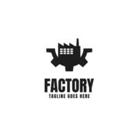 Gear factory logo design template illustration idea vector