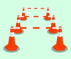la carretera trabajo signo. barricada iconos la carretera trabajo construcción. símbolo. vector