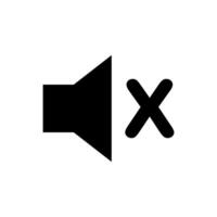 Sound speaker icon. Sound off icon design flat style symbol. vector