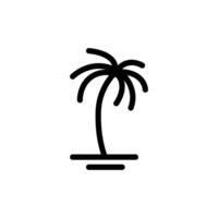 Palm icon out line. Web icon simple thin line. vector