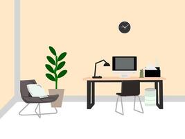 interior design. office room. vector