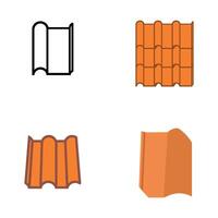 roof tile icon vector