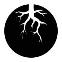 árbol raíz icono modelo vector