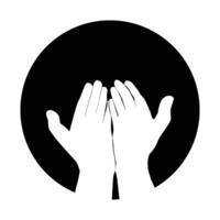 logo hands while praying vector