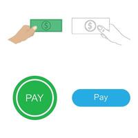 pay icon template vector