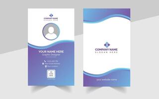 Vertical Corporate Business Card Design vector