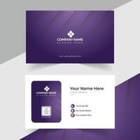 Unique Modern Clean Dark Purple Abstract Background Professional and Creative Print Ready Business Card Template vector