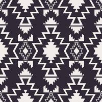 Aztec southwest black and white pattern. Monochrome aztec geometric shape seamless pattern southwestern style. Ethnic geometric pattern use for textile, home decoration elements, upholstery. vector