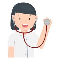 doctor with stethoscope. medical health care concept vector