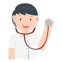 doctor with stethoscope. medical health care concept vector