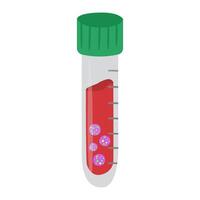 sangre con virus en laboratorio tubo prueba vector