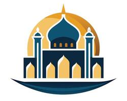 moderno mezquita logo símbolo vector