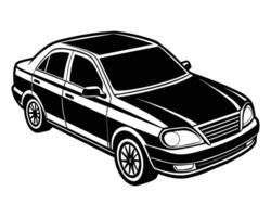 Car silhouette with speed vector
