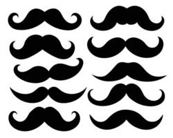 Mustache Bundle Silhouette vector