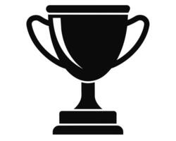 Silhouette of a black trophy vector