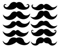 Bigote haz silueta vector