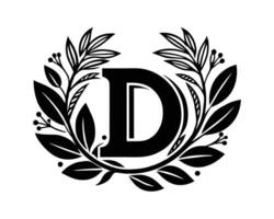 Leaf World Letter D Logo illustration vector