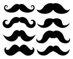 Bigote haz silueta vector