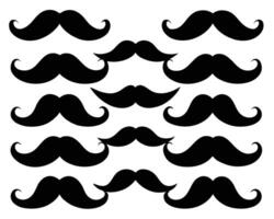 Bigote haz silueta vector