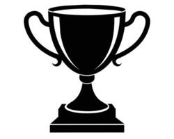 Silhouette of a black trophy vector