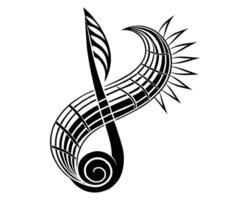 Music Illustration Black and White vector