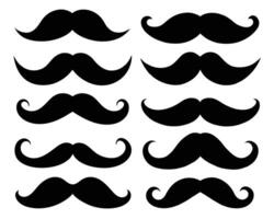 Mustache Bundle Silhouette vector