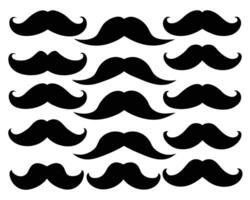 Mustache Bundle Silhouette vector