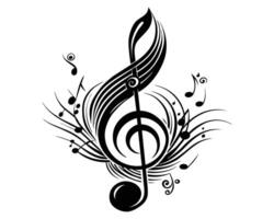 Music Illustration Black and White vector