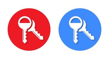 Two key icon with shadow. Keys concept vector